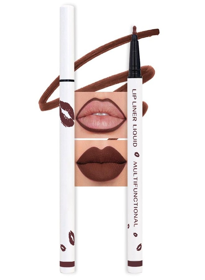 evpct Longwear Liquid Lip Liner Stain Marker Pen Long Lasting Waterproof, Dark Red Brown Lips Marker Stain Matte Semi Permanent 24 Hour Lip Liner and Lipstick Combo, Color Stay Lipliner Stains peel off 11 - Image 1